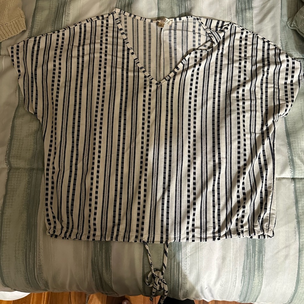 Striped Crop Blouse